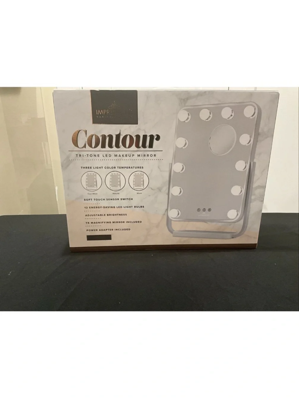 Impressions Contour Tri-Tone LED Makeup Mirror - White